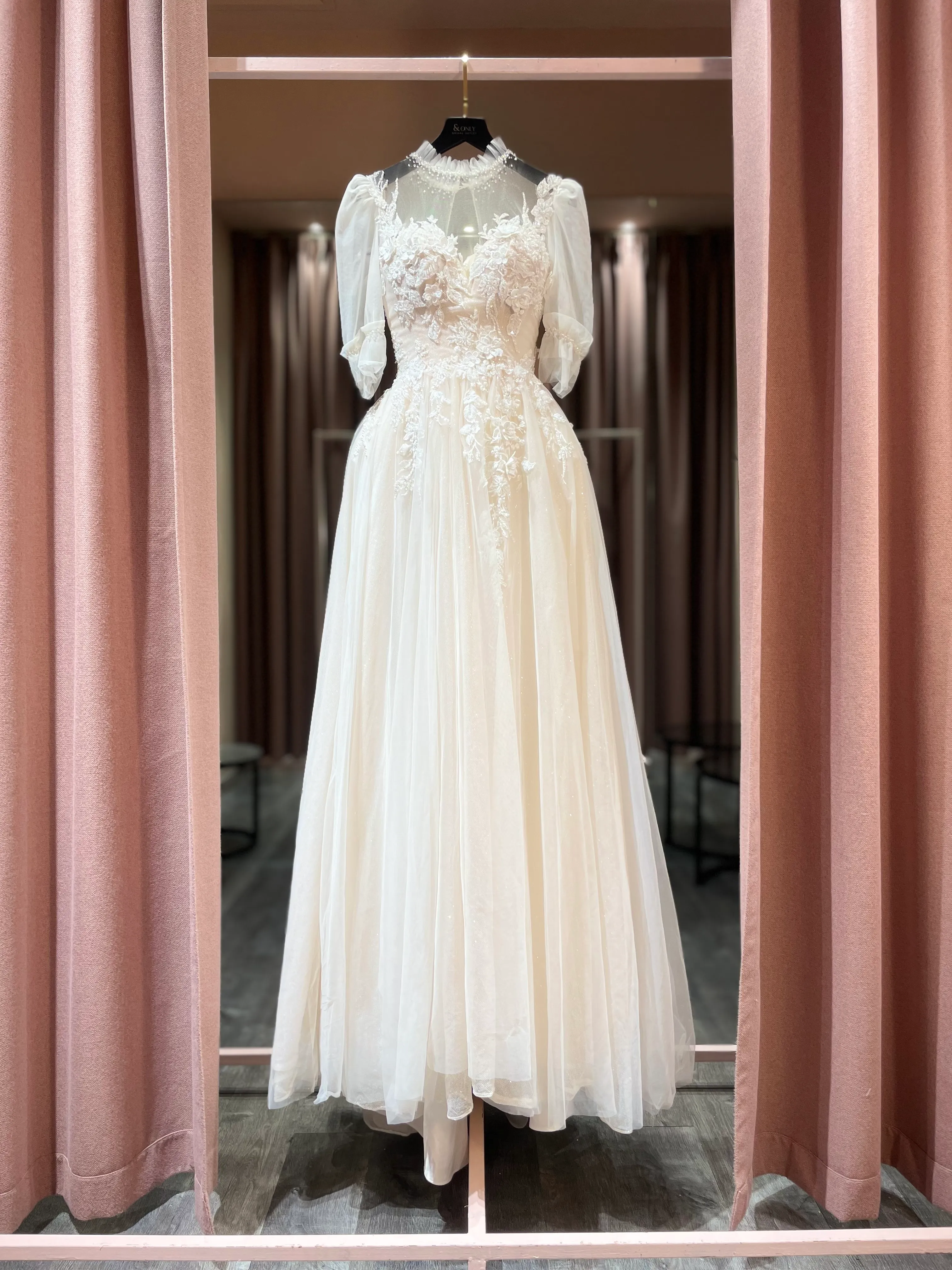 0731 - Puffy viet quarter sleeves pinkish A