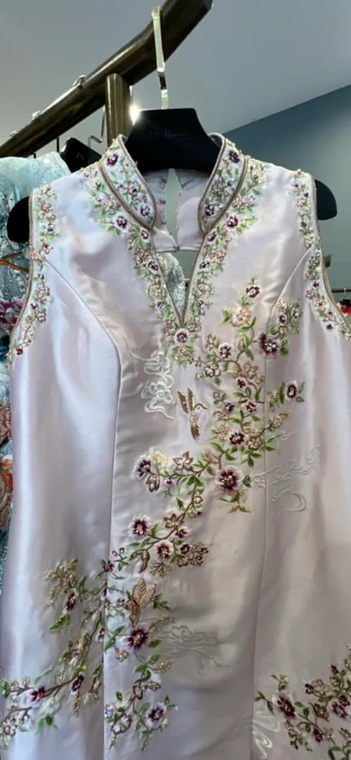 S05AAT 1347 Indonesia sangjit Cheongsam Plus plus size pink