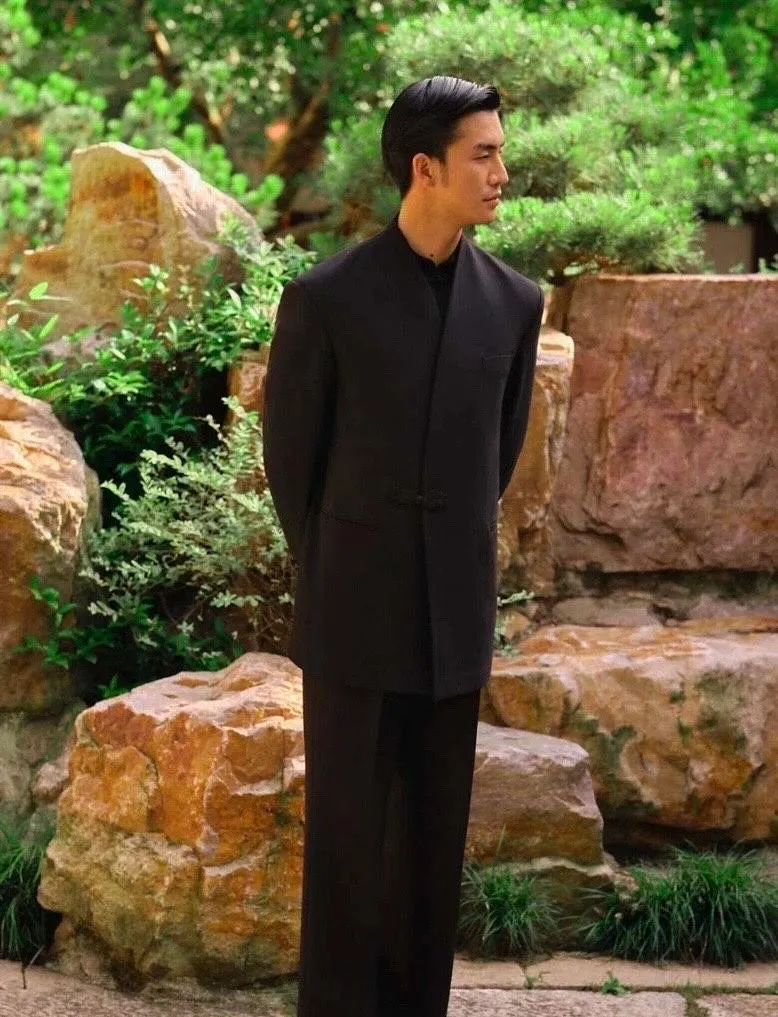 S05AAT 1381 COAT Modern CN Black Single Breasted 48# 50# 52# 54#