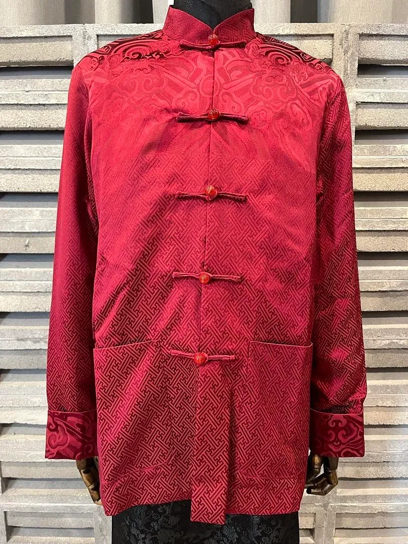 S05AAT 1324 - male kua Red maroon pattern top 