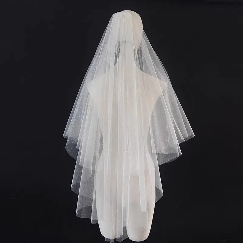 S05AAT 0793 - Volume short bling veil with comb