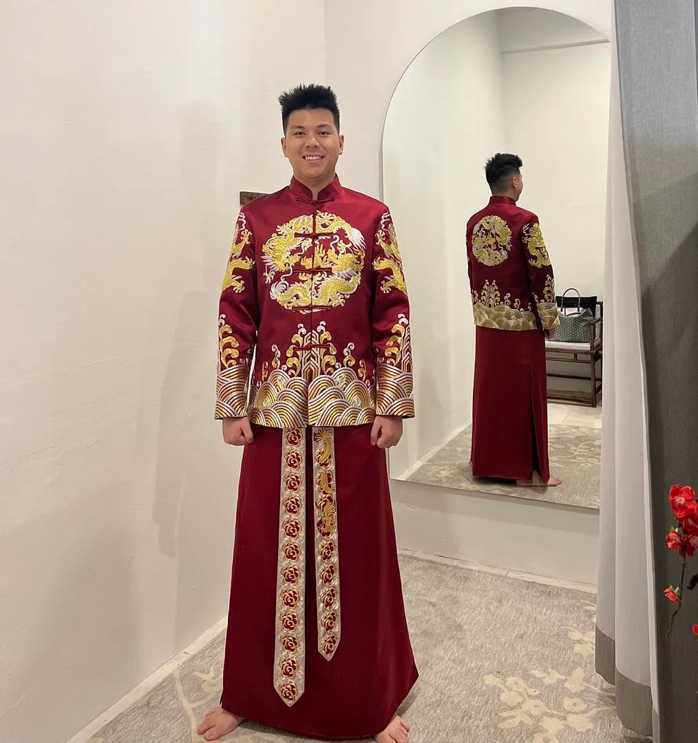 S05AAT 0878 - Male Kua Maroon dragon cloud (L)