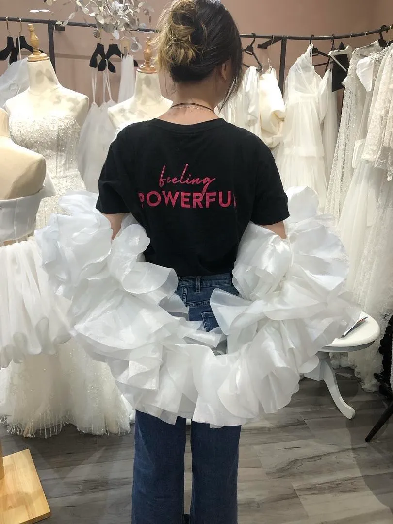 S05AAT 1352 Ruffled off shoulder