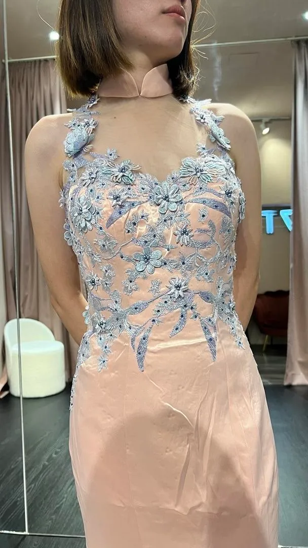 S05AAT 1356 modern cheongsam Pink with slit