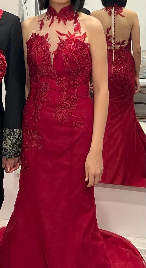 S05AAT 1264 modern cheongsam HuanYuan Maroon