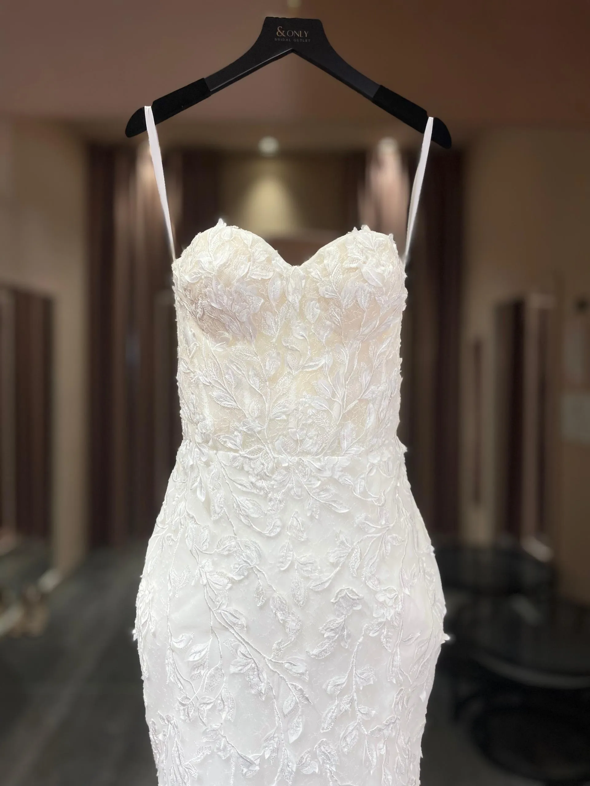 S05AAT 1011- Sweetheart tube leaves lace corset mermaid