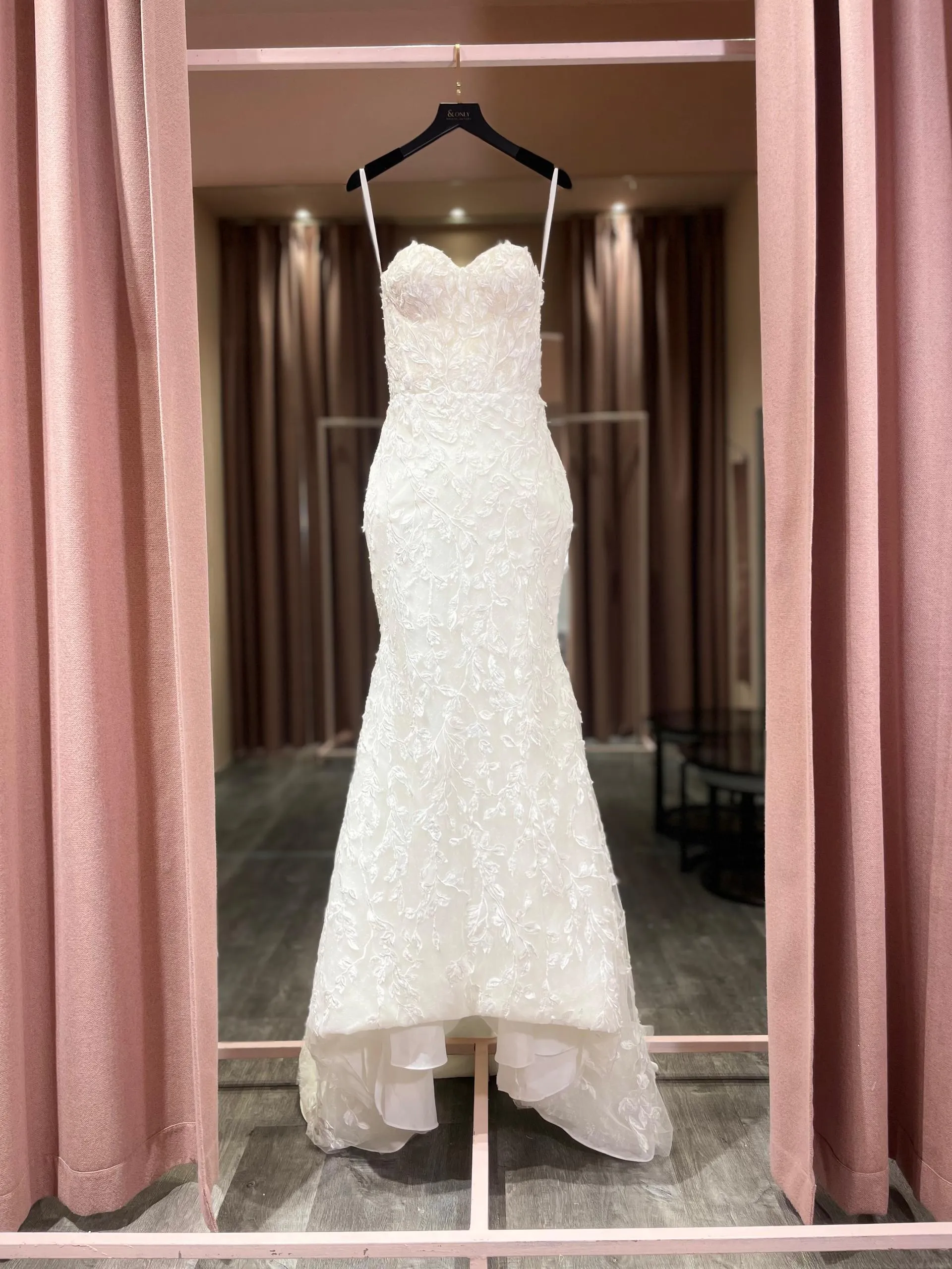 S05AAT 1011- Sweetheart tube leaves lace corset mermaid