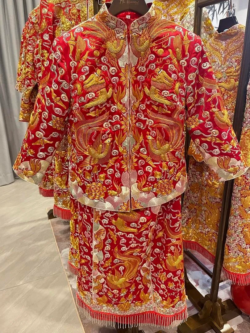 S05AAT 1329 - HB female kua 大五福sun roses motif size L