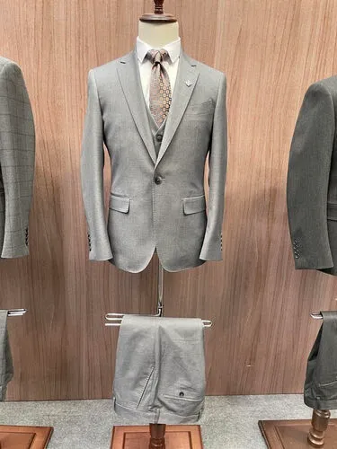 S05AAT 1372 PANTS Grey Single Breasted One Button Notch Lapel 48# 50# 52# 54# 56# code: FL98