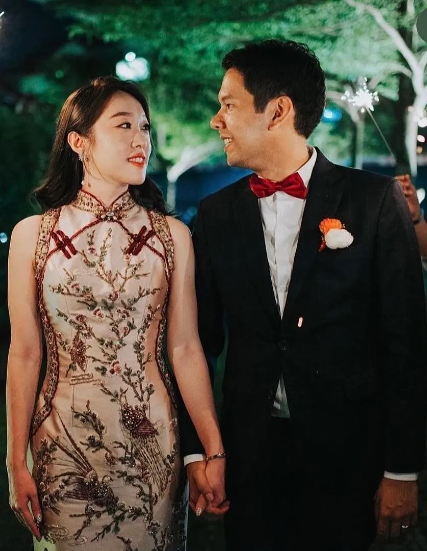 S05AAT 1026 indonesia sangjit cheongsam Curvy champagne