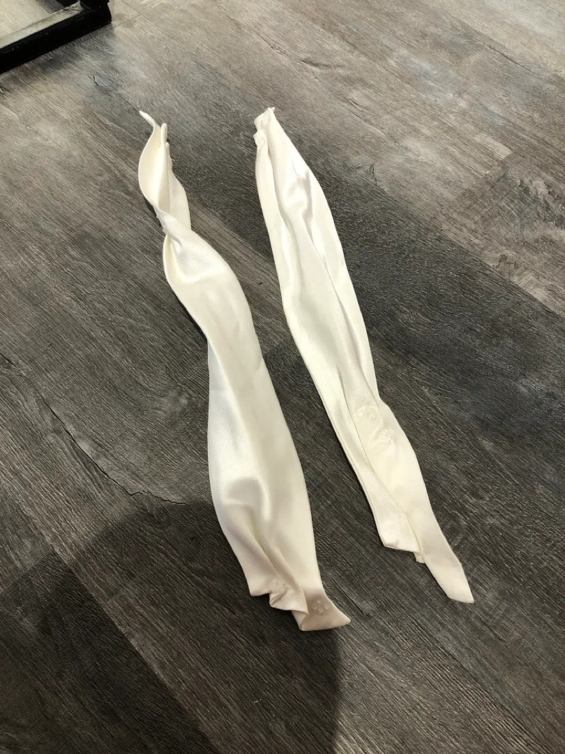 S05AAT 0777 Satin off shoulder sleeves