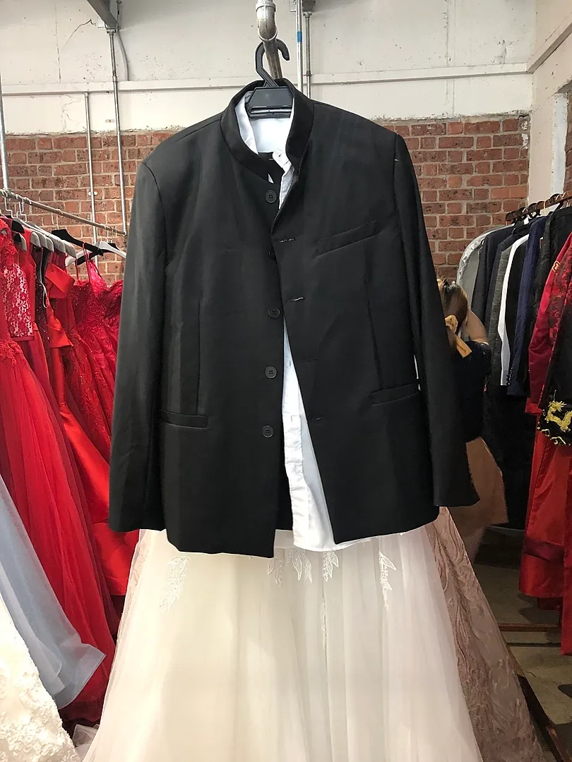 S05AAT 0243 - male kua Black 中山装