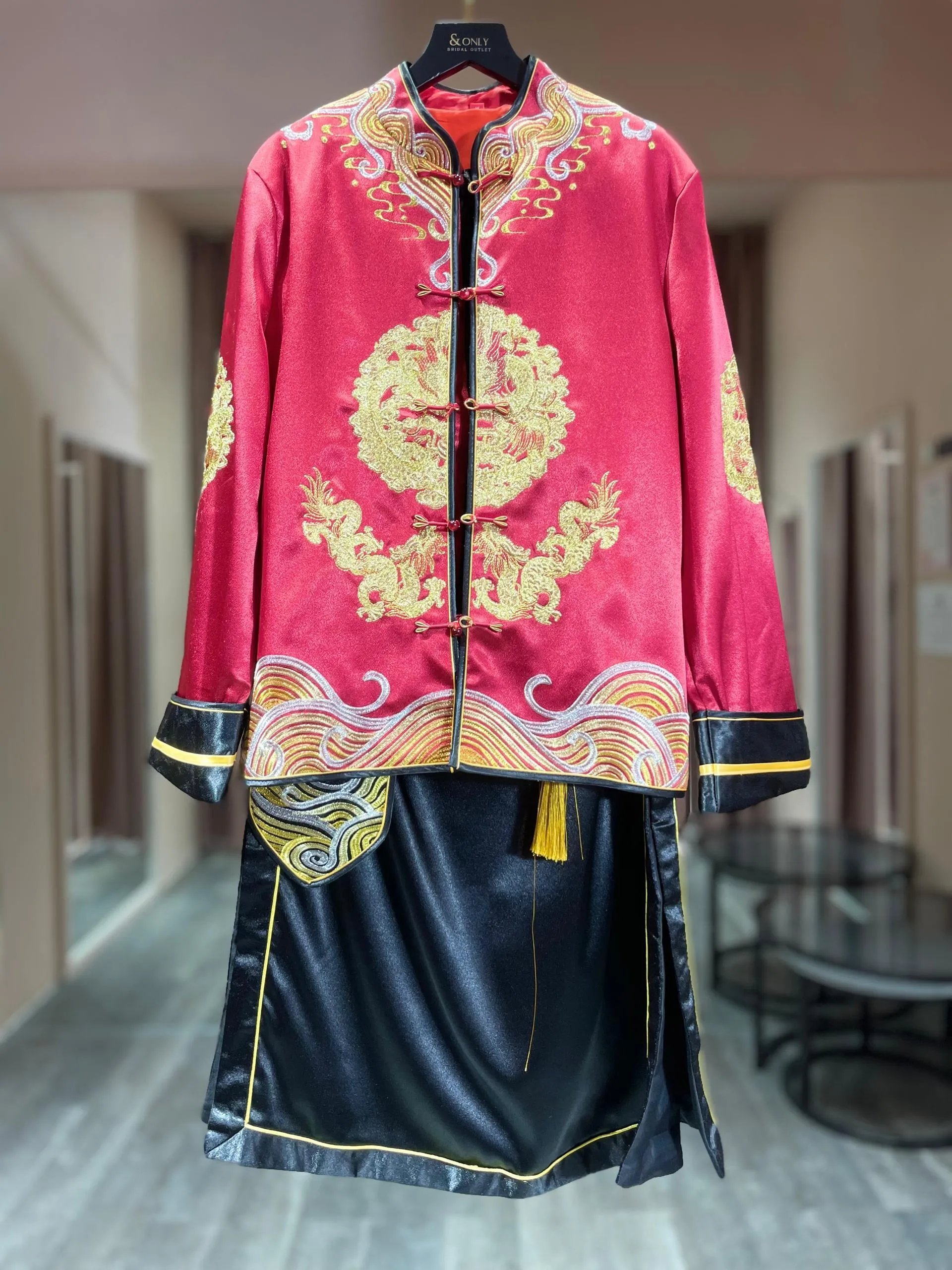 S05AAT-1047 male kua Red black bottom dragon (S)