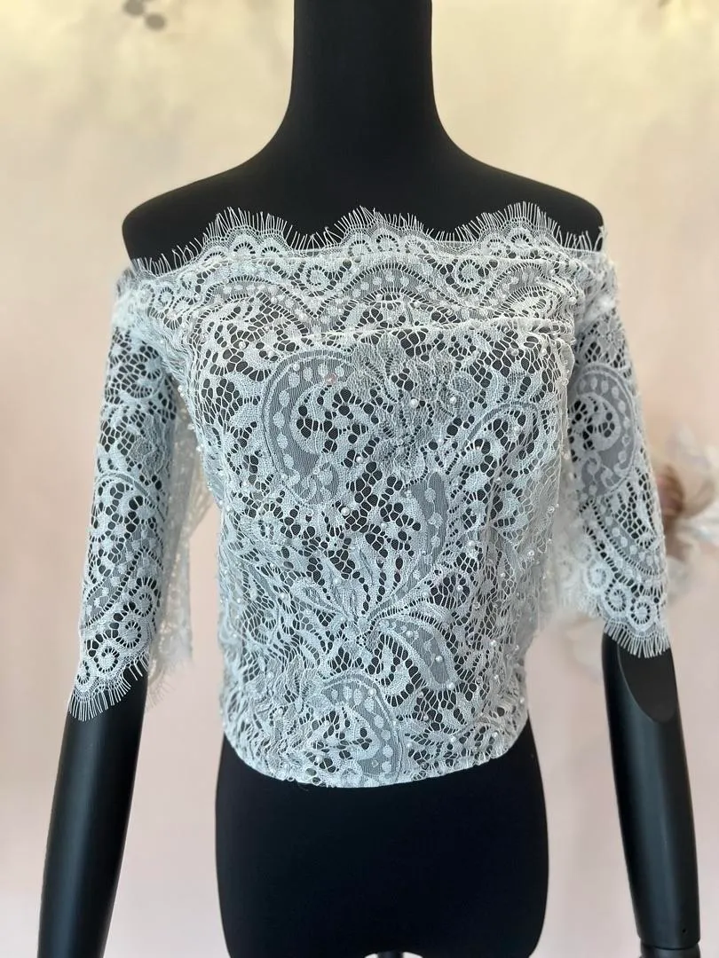 S05AAT 1147 Short sleeves off shoulder bolero