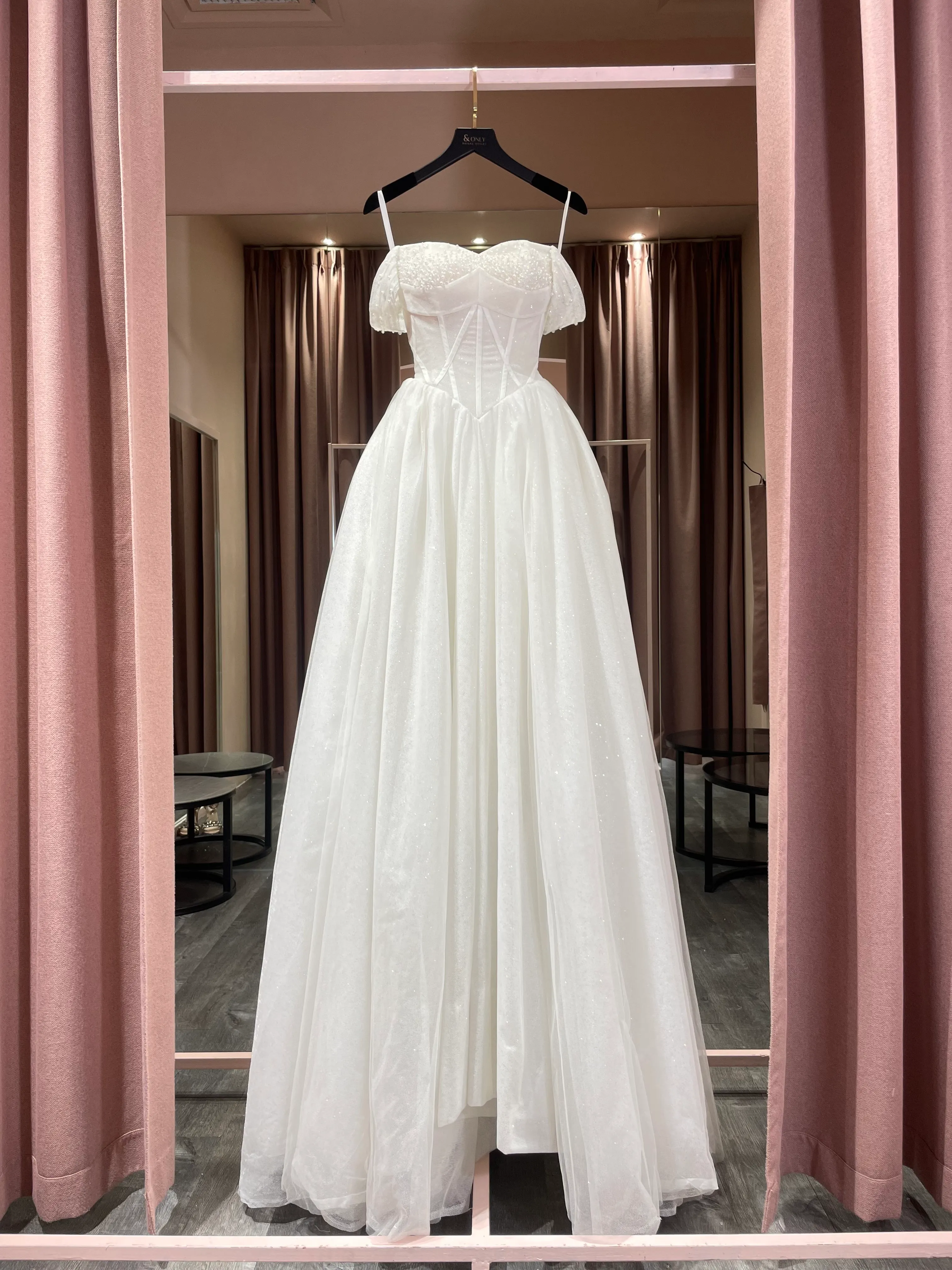 0973 - Off shoulder outer corset viet ball gown