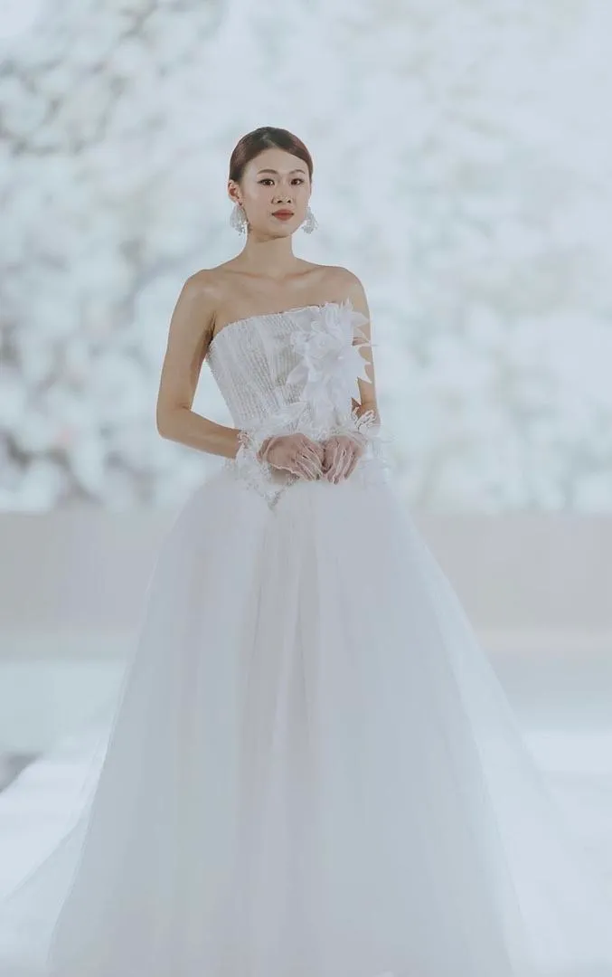 S05AAT 1247 FS Jaclyn drop waist garden A Line