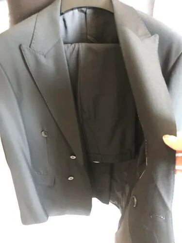 S05AAT 1423 COAT FLG Black Double Breasted Two-button Peak Lapel 58# code: FL878