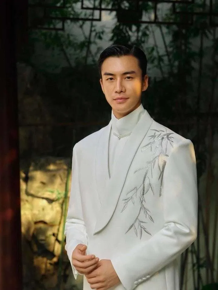 S05AAT 1386 XiLai White Side Breasted Hide button 48# 52#