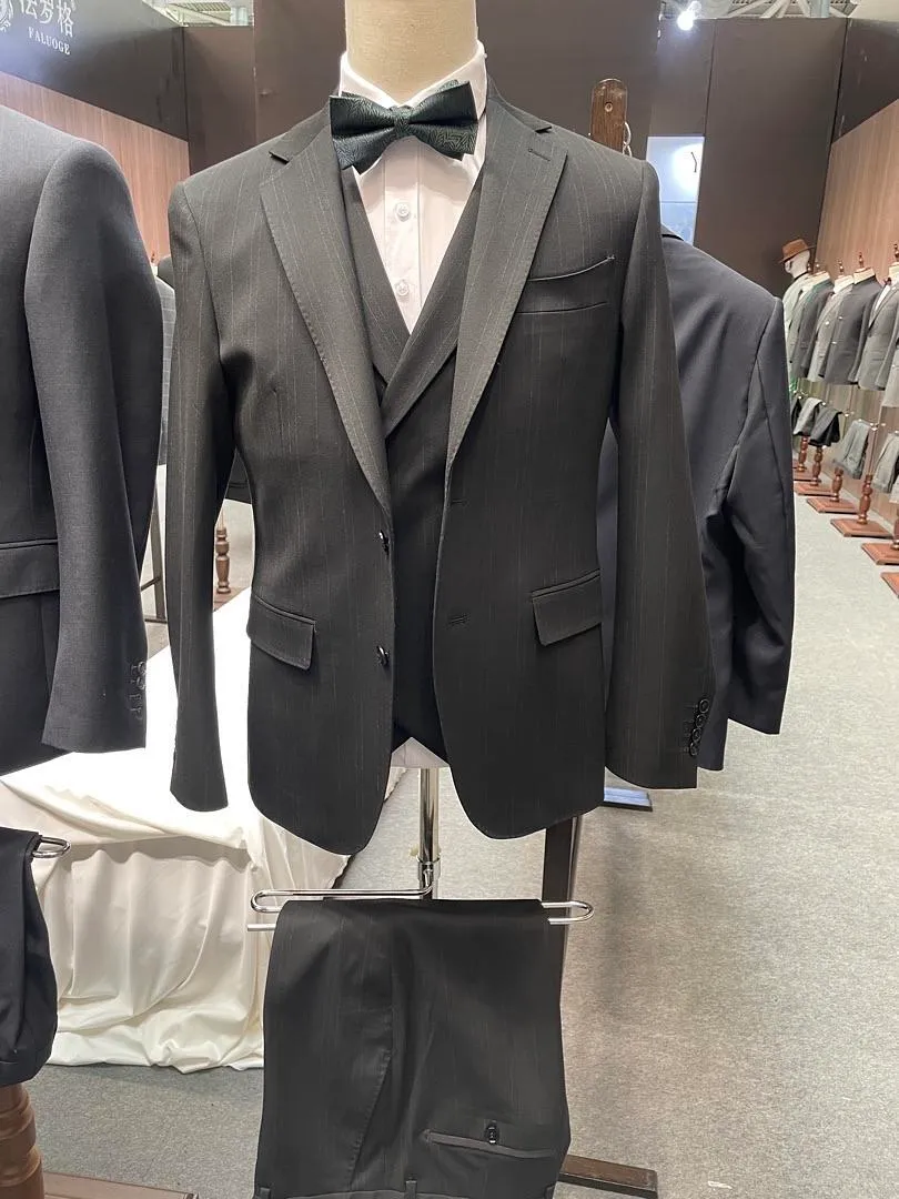 S05AAT 1354 COAT Black Shooting Star Single Breasted Two Buttons Notch Lapel #50 #52 #54 #56 code: FL921