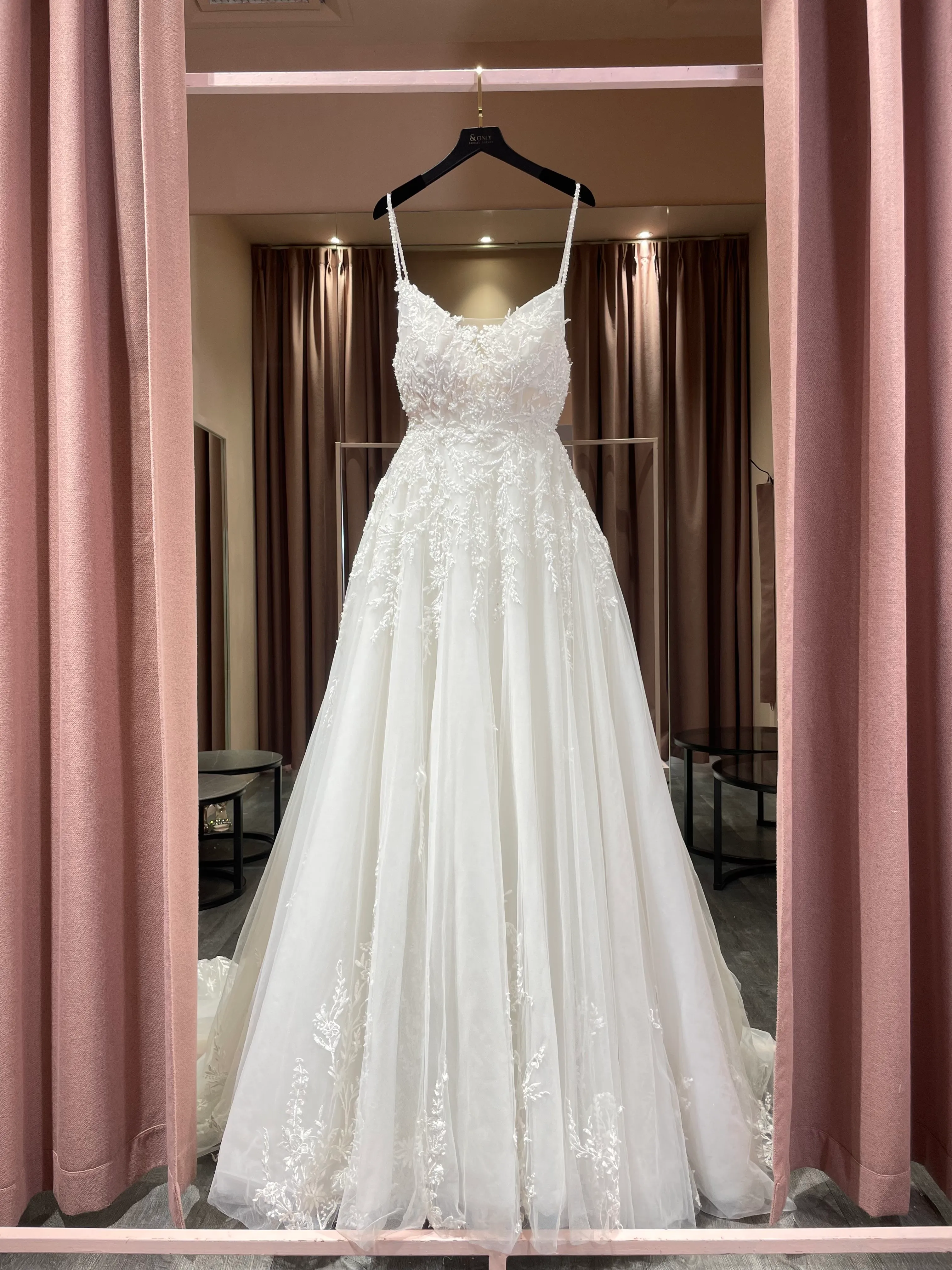 S05AAT 1057 Spag strap Floral Low Back A line