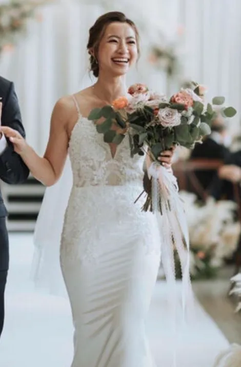 1716 Celeste rainbow sequins satin S (smaller than #1715)