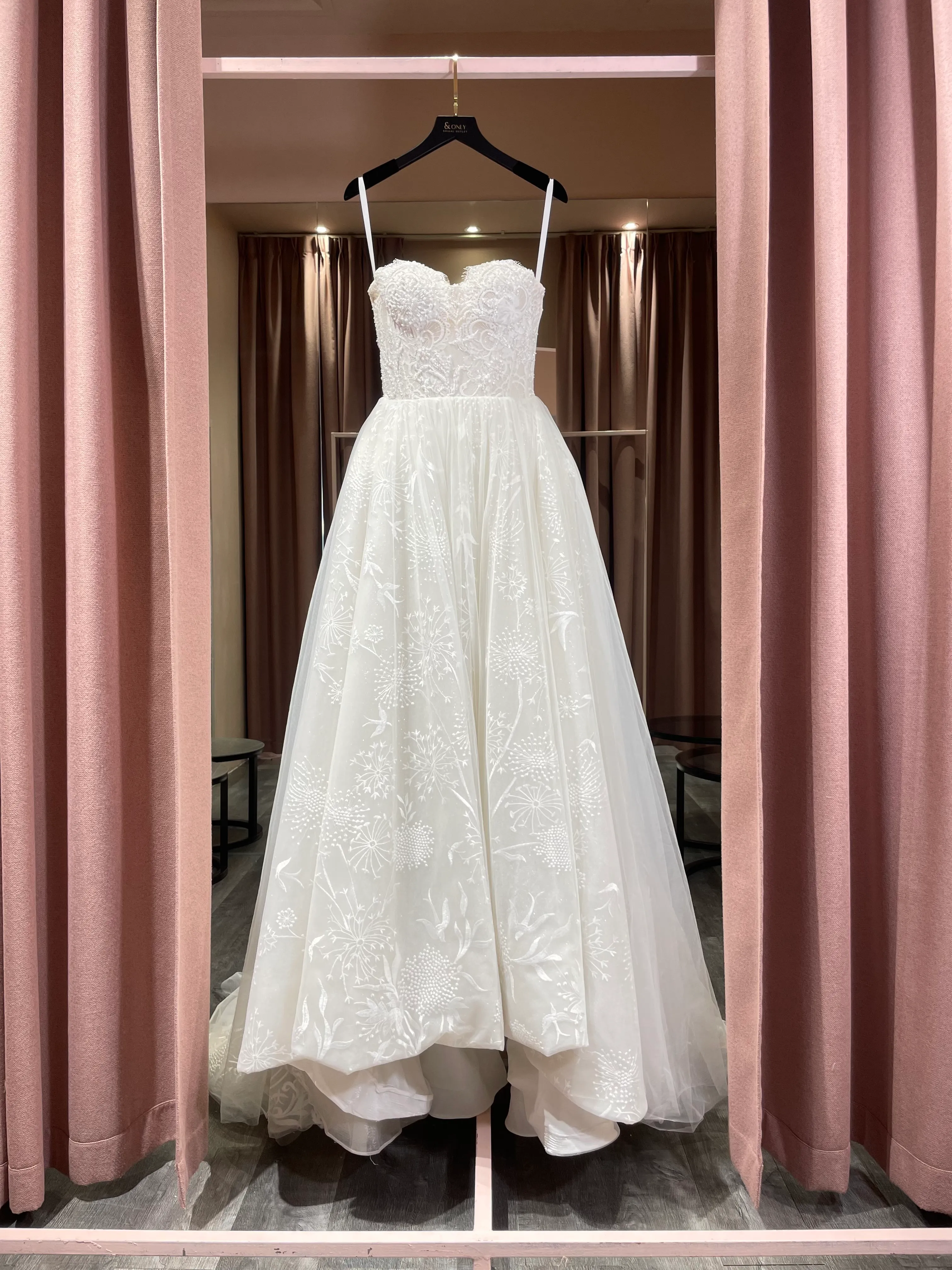 S05AAT 1064 Boho style sweetheart detached puffy sleeves A line