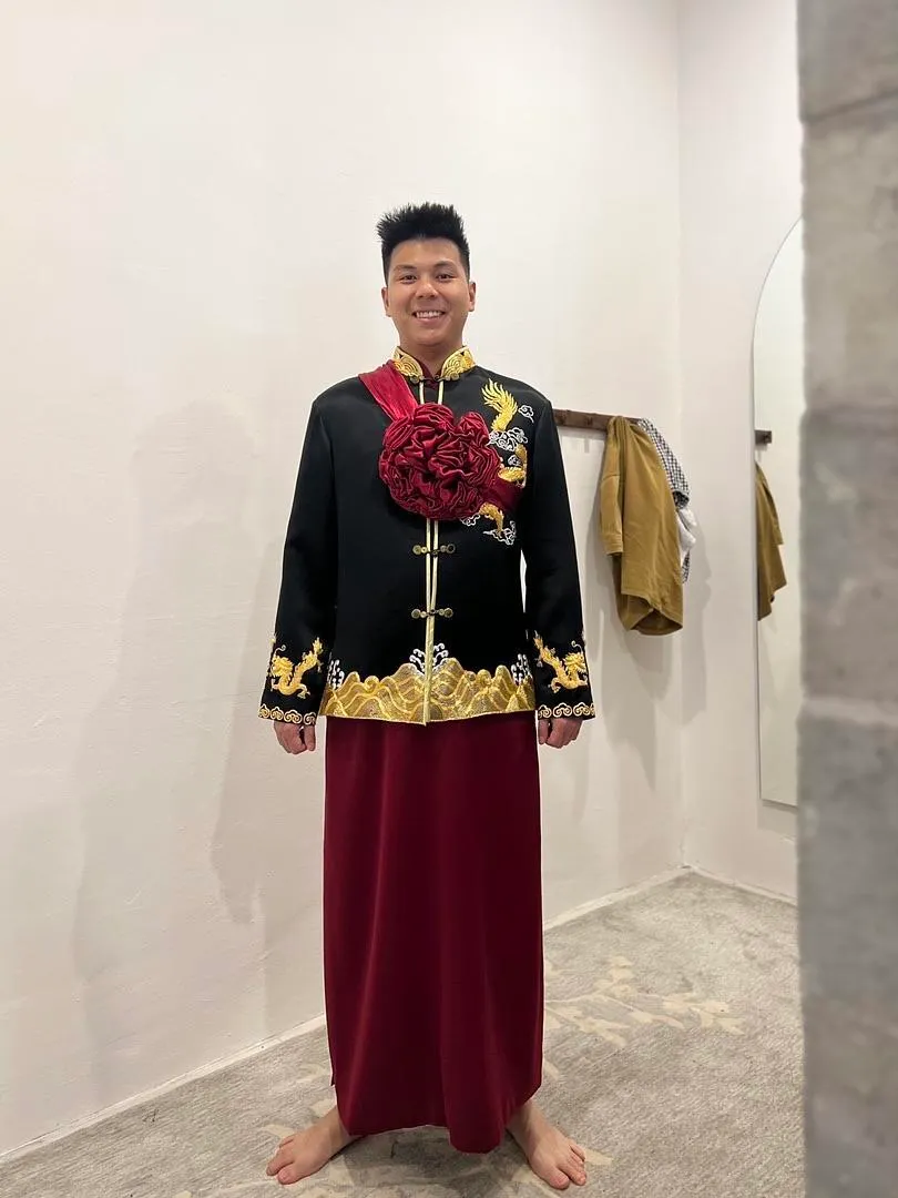 S05AAT 0926 - HB male kua Black gold dragon top size: M, L, XXL