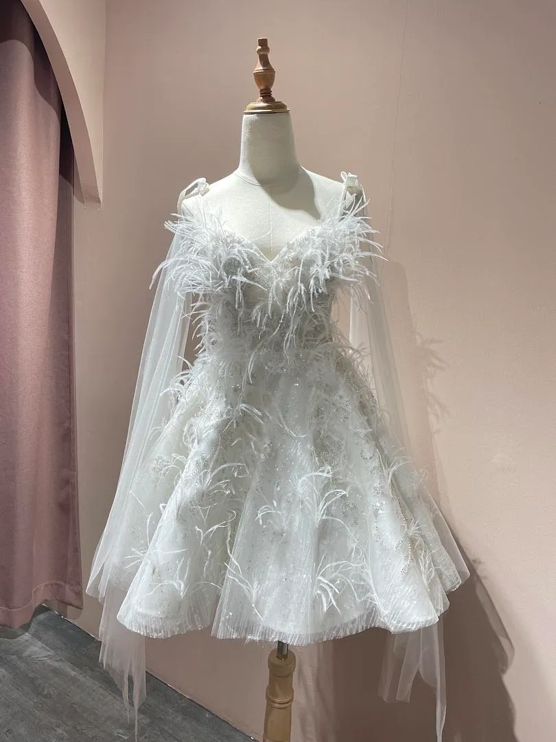 S05AAT 1315 Vivien Loo Spag Strap sweet heart A line Short Dress