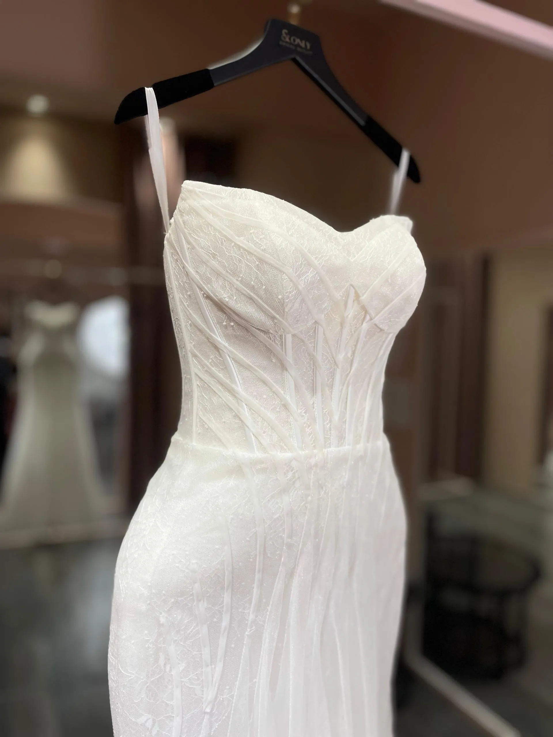 S05AAT 1657 Sweetheart corset sheer tulle mermaid waterfall