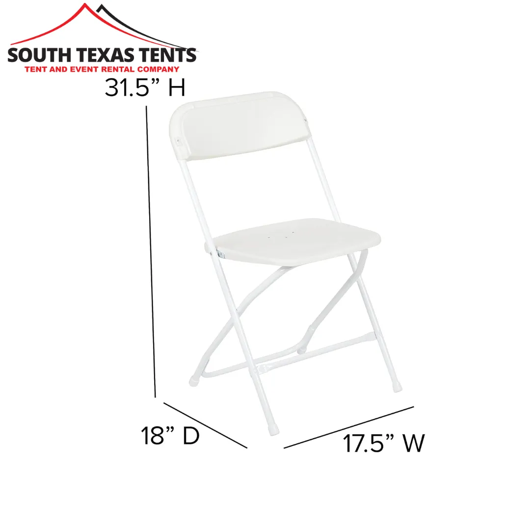 Budget White Folding Chair 