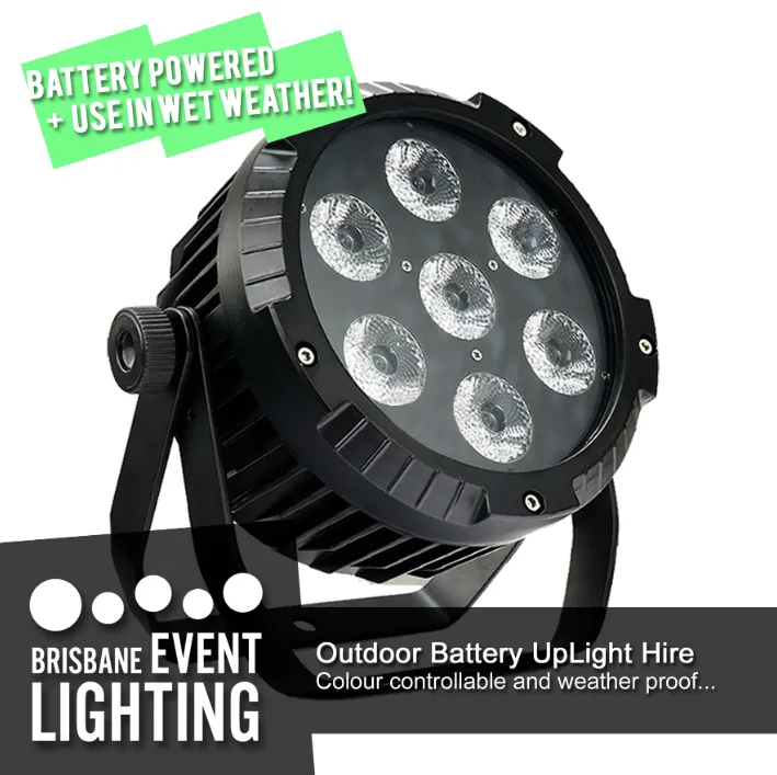 Outdoor Battery Powered LED Uplight Hire