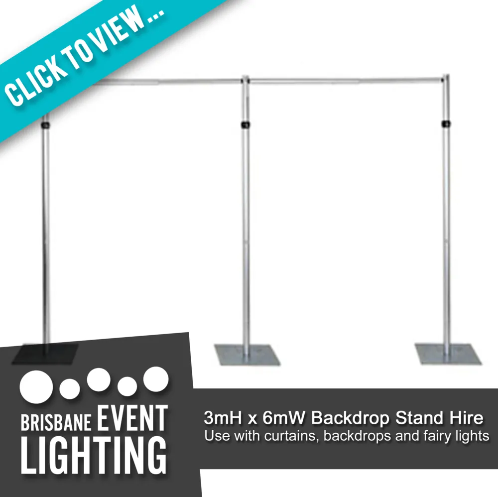 3m H x 6m W Backdrop Stand Hire