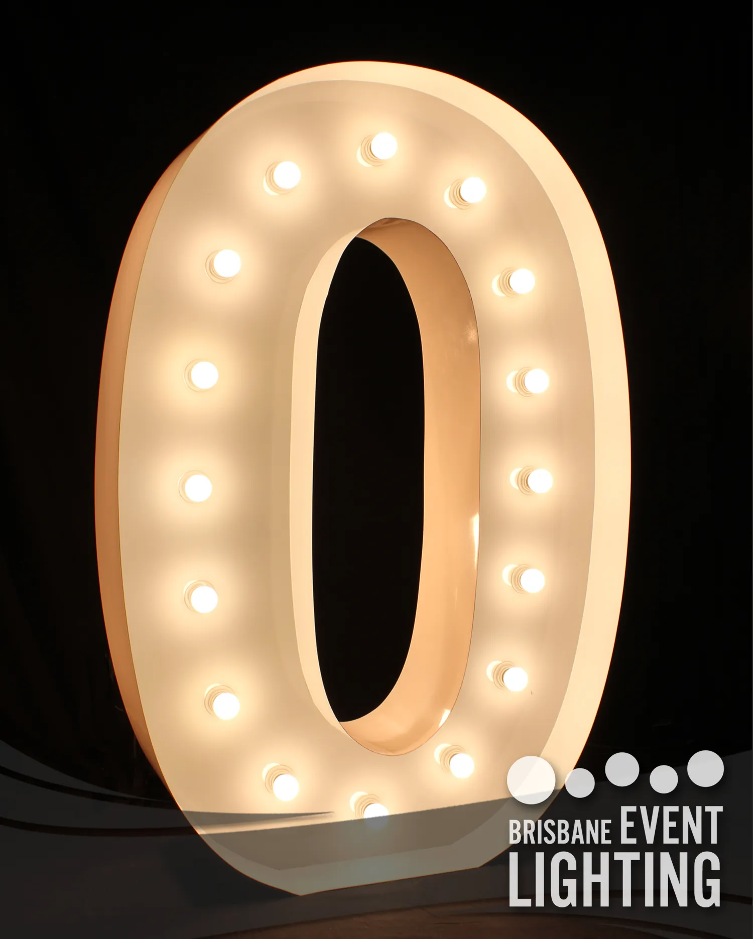 1.5m Light Up Number 0 Hire