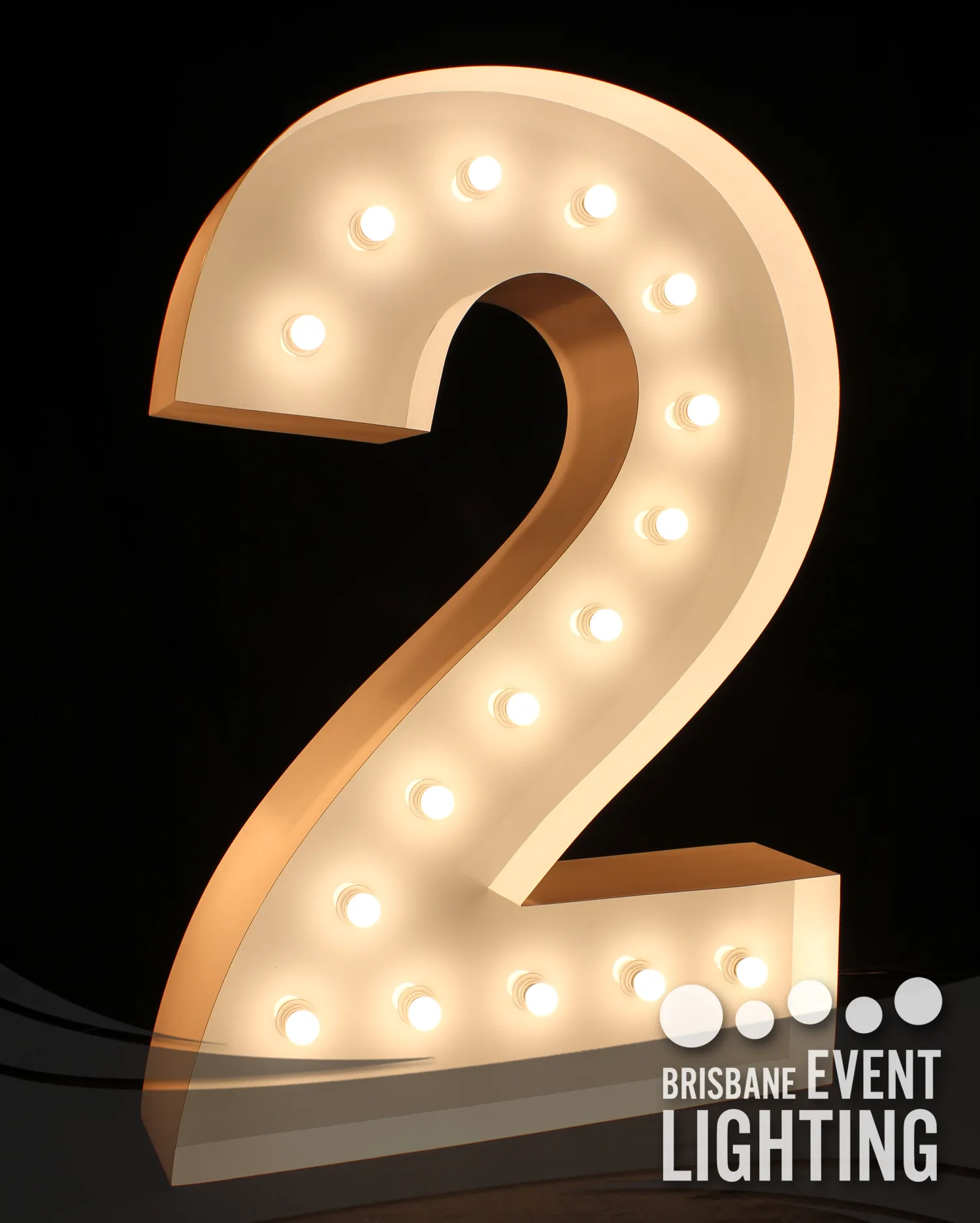 1.5m Light Up Number 2 Hire