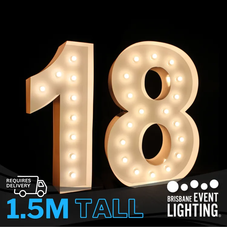 1.5m Light Up Number 18 Hire