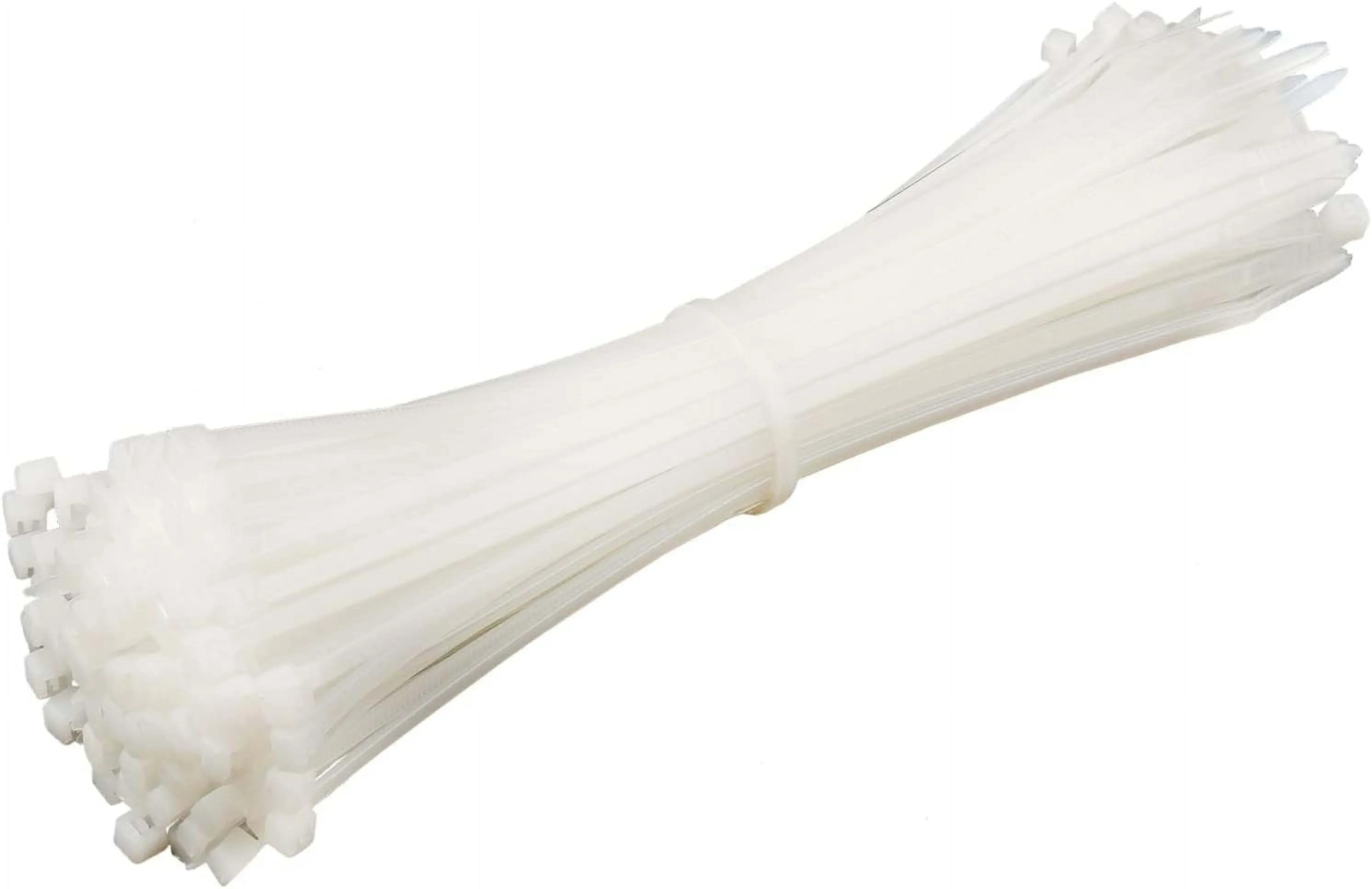 4.8mm x 30cm White Cable Ties - 100 Pack