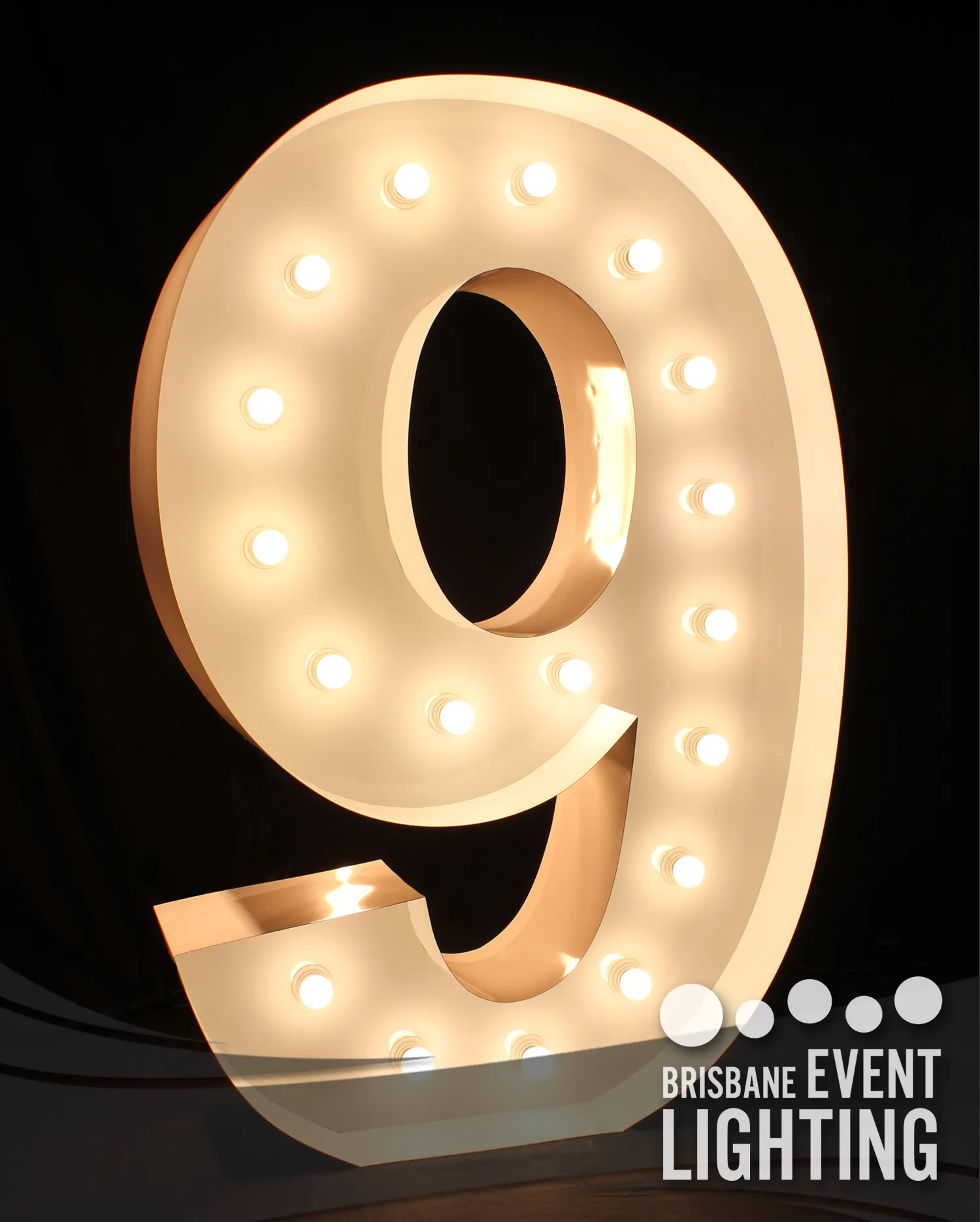 1.5m Light Up Number 9 Hire