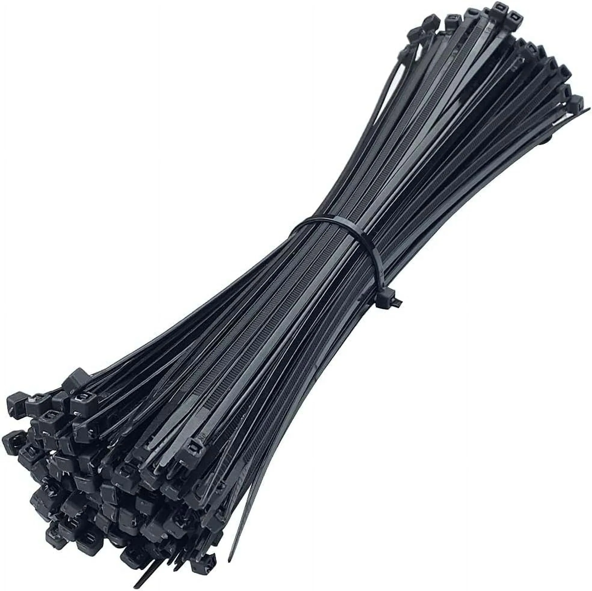 4.8mm x 30cm Black Cable Ties - 100 Pack