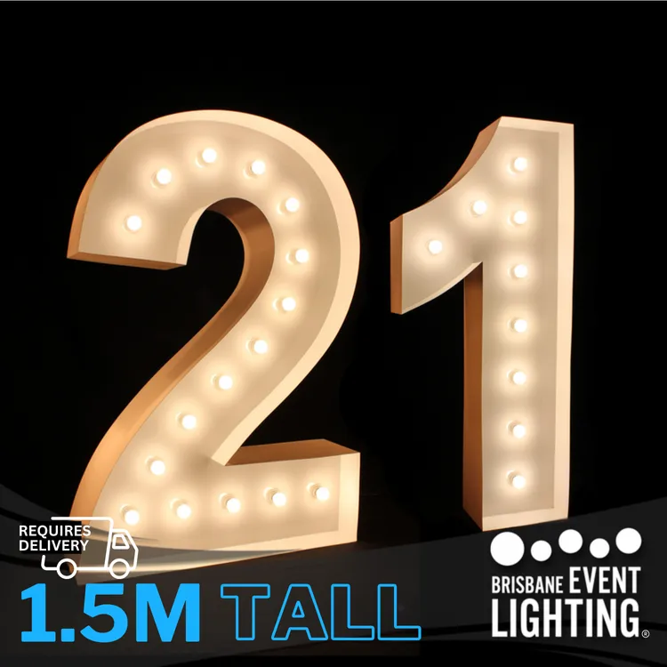 1.5m Light Up Number 21 Hire
