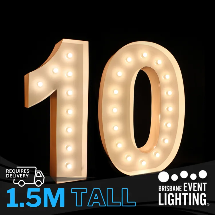1.5m Light Up Number 10 Hire