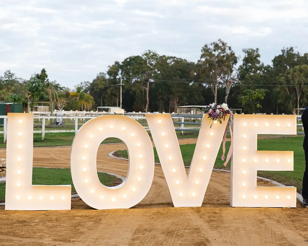 1.5m Light Up Letter Hire: "LOVE"