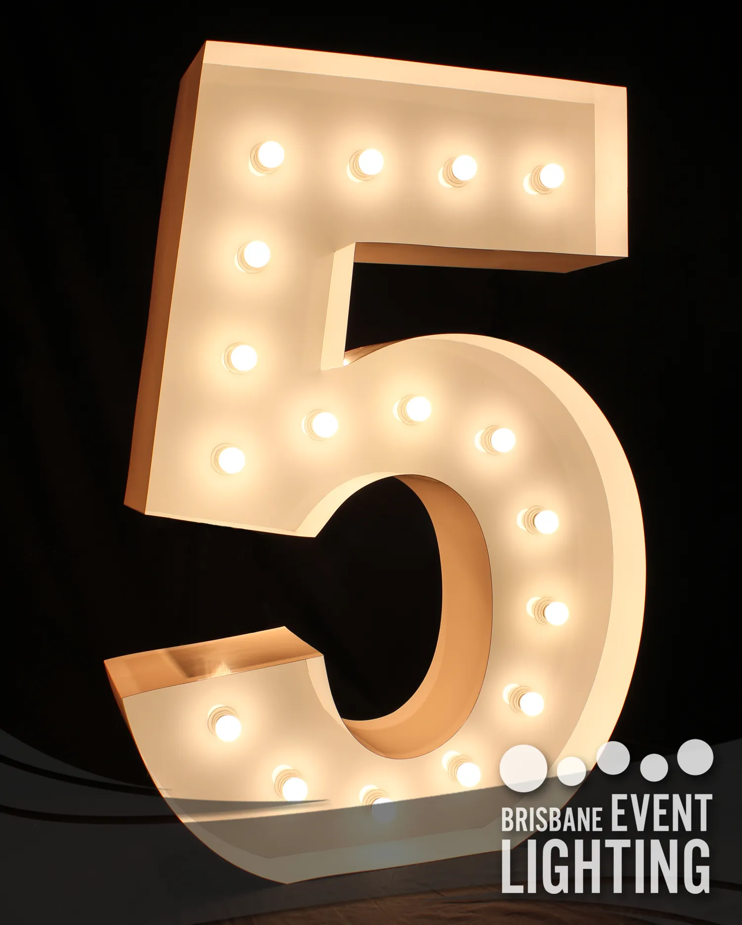 1.5m Light Up Number 5 Hire