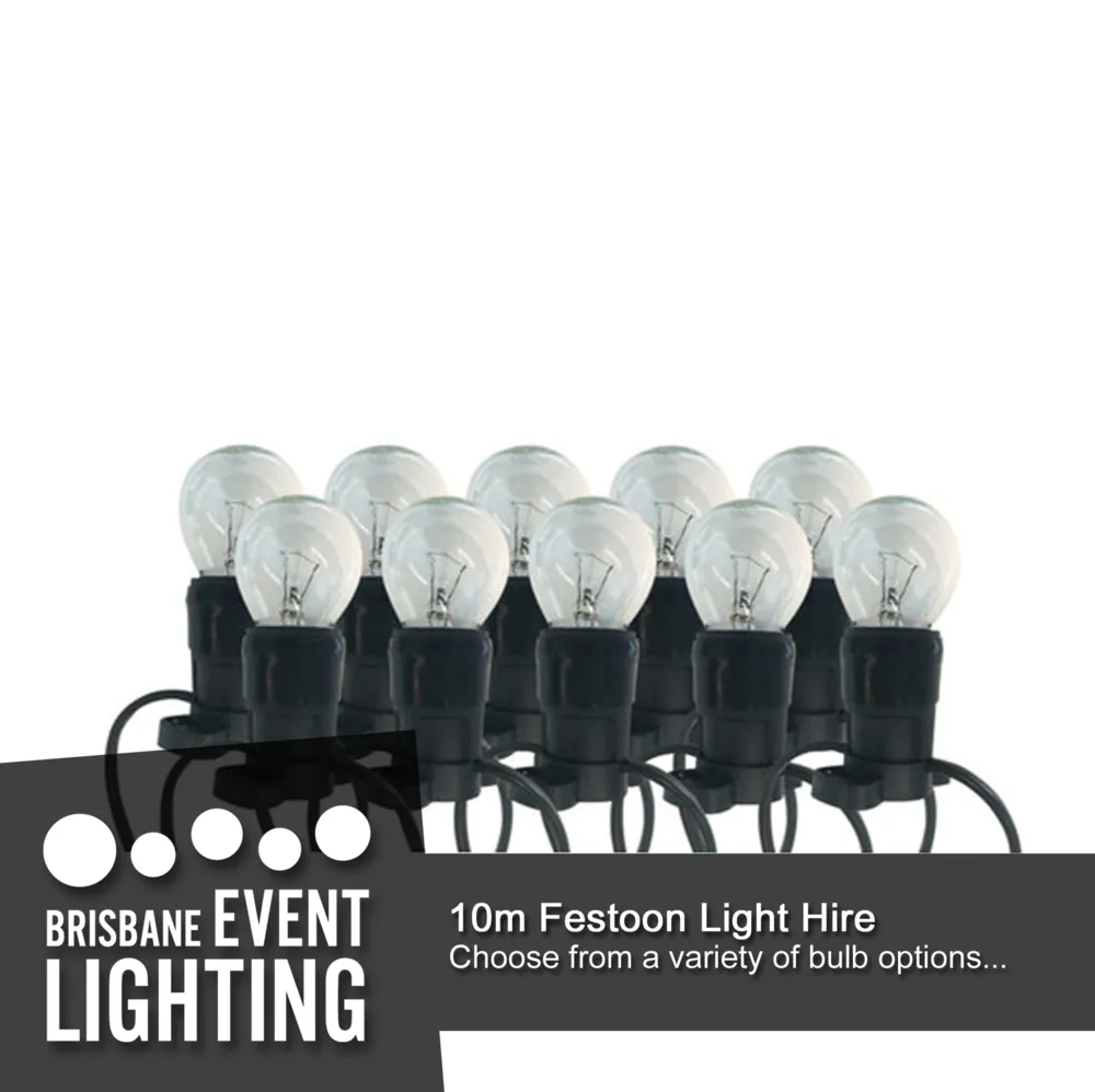 10m Festoon Light Hire