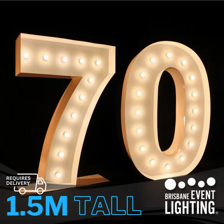 1.5m Light Up Number 70 Hire