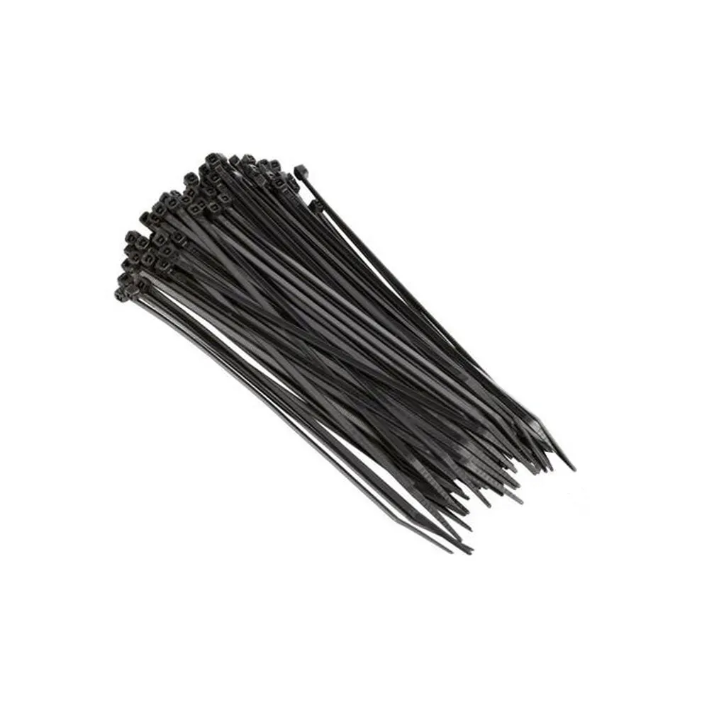 4.8mm x 20cm Black Cable Ties - 100 Pack