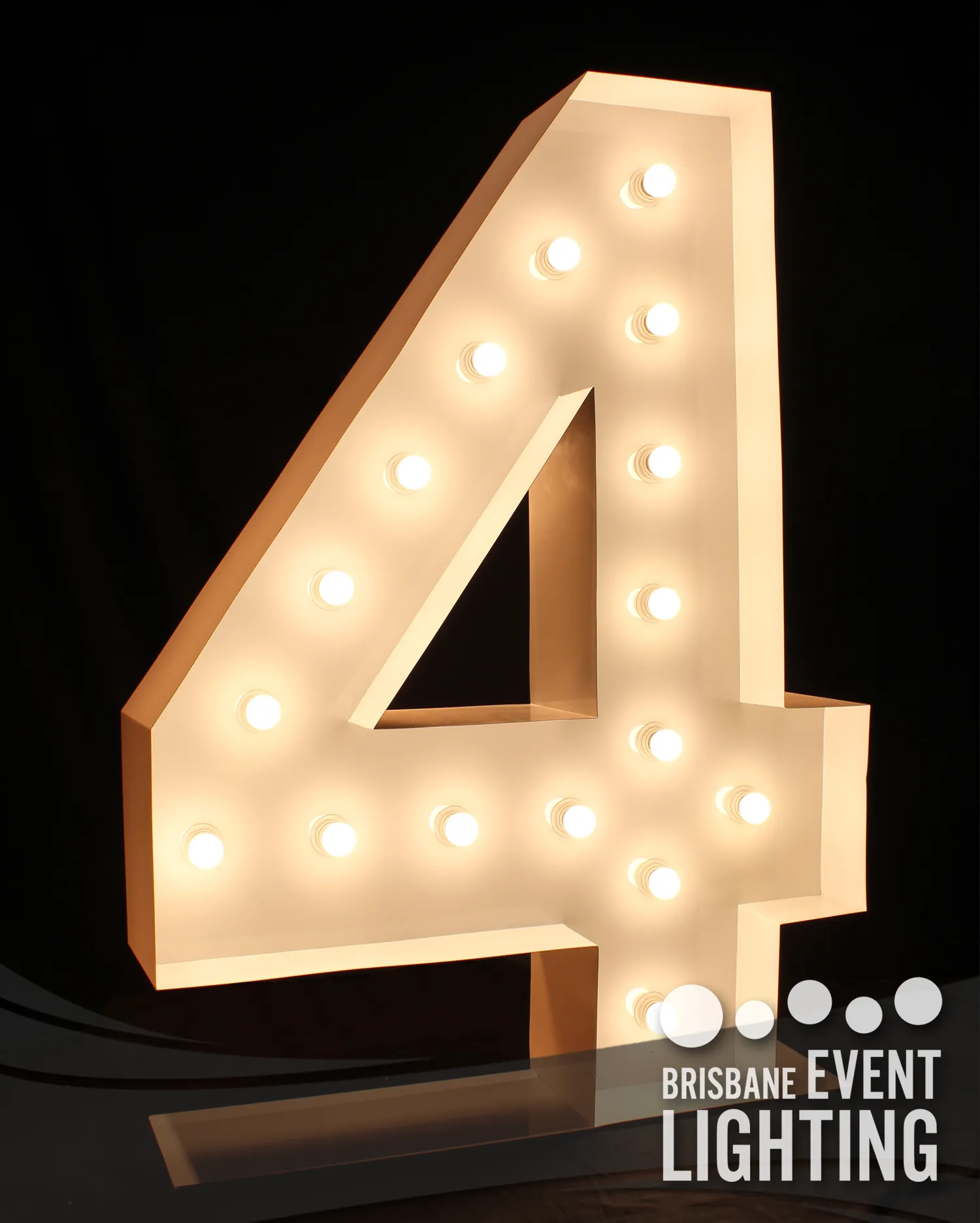 1.5m Light Up Number 4 Hire