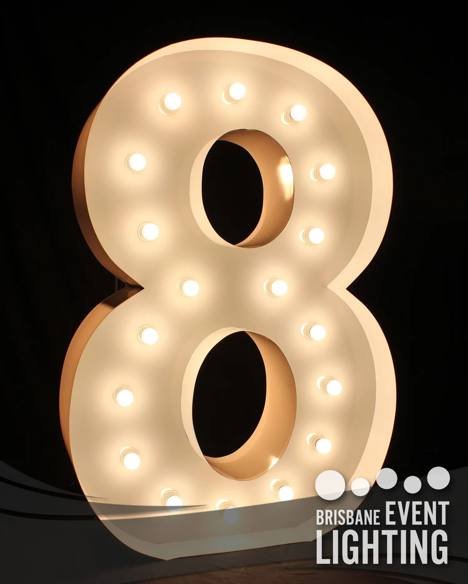 1.5m Light Up Number 8 Hire