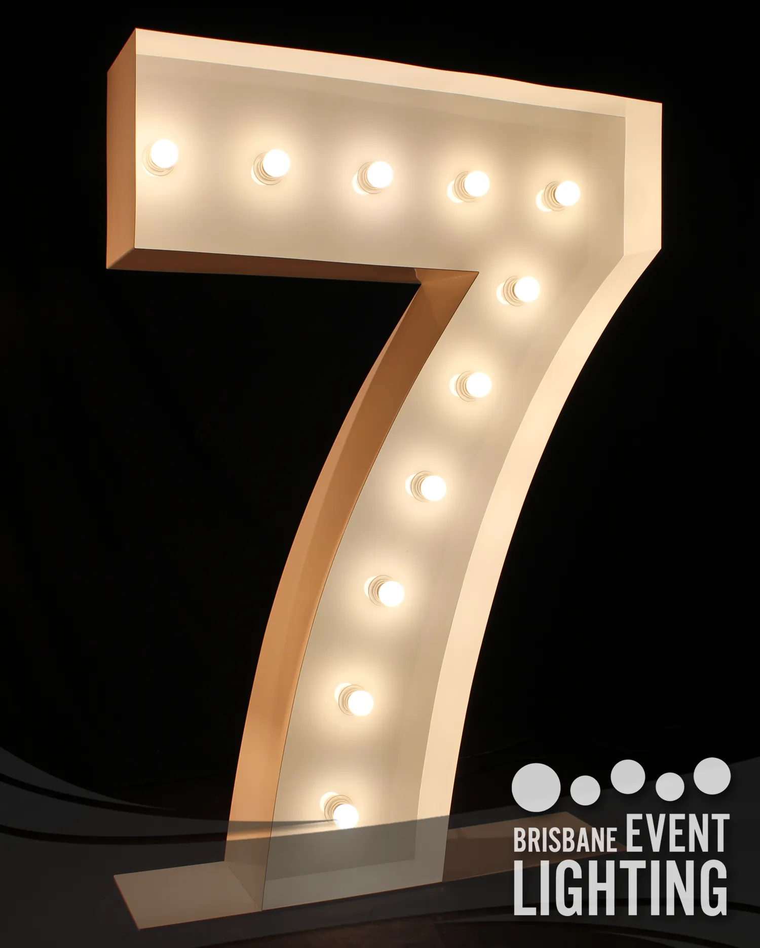 1.5m Light Up Number 7 Hire