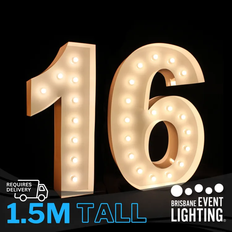 1.5m Light Up Number 16 Hire
