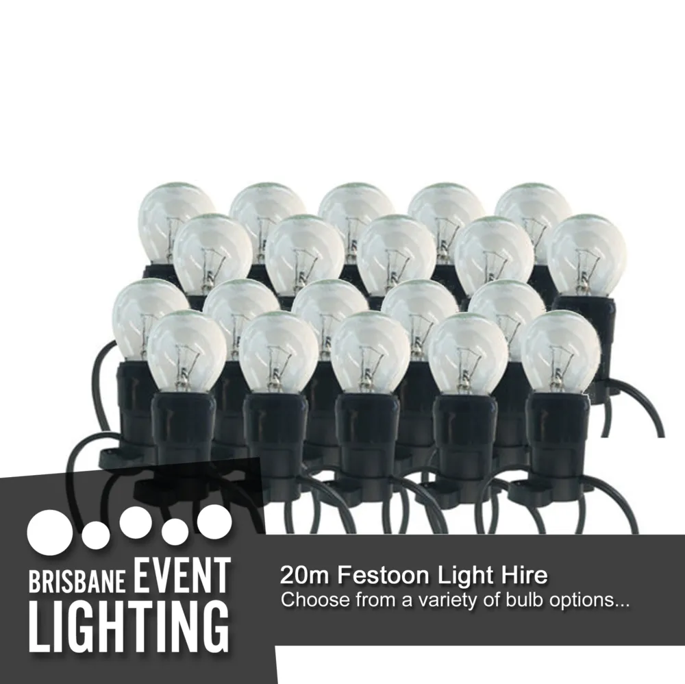20m Festoon Light Hire